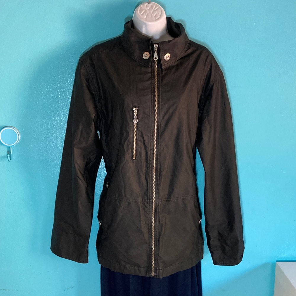 Vroom & Dreesmann VINTAGE Mens Size S Womens M Black Zip Front Casual Jacket